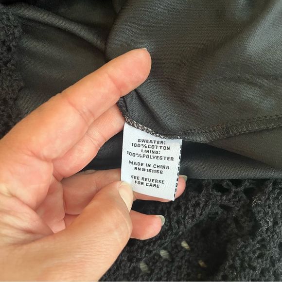 NWOT 525 America Crochet Tank Dress Black Size Medium Women’s - Picture 7 of 11